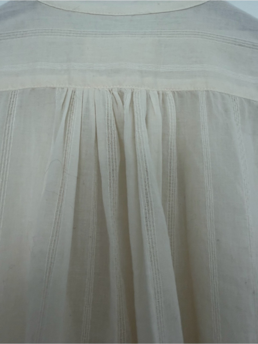 Nili Lotan Estelle Cotton Pintuck Pleated Front Button Blouse Size Medium - Picture 9 of 13